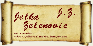 Jelka Zelenović vizit kartica